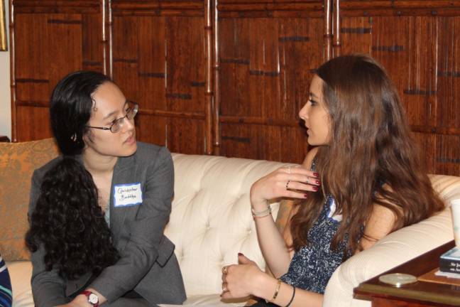 The Quicksilver Buddha, aka Aili Klein, left, and Shaktideva, aka Zeena Saifi. Photo: Liz Susman Karp