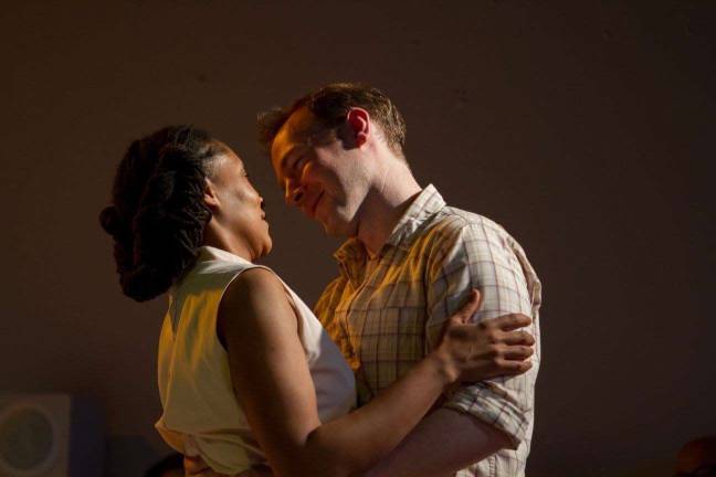 Tia James and Pete McElligott as Mildred and Richard Loving. Photo courtesy of Stella Adler Studio of Acting/Kenneth Shook Photography