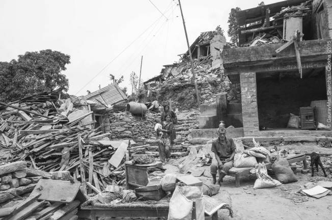 The April earthquake in Nepal caused serous destruction, destroying homes and displacing residents. Photo: Joseph Carini